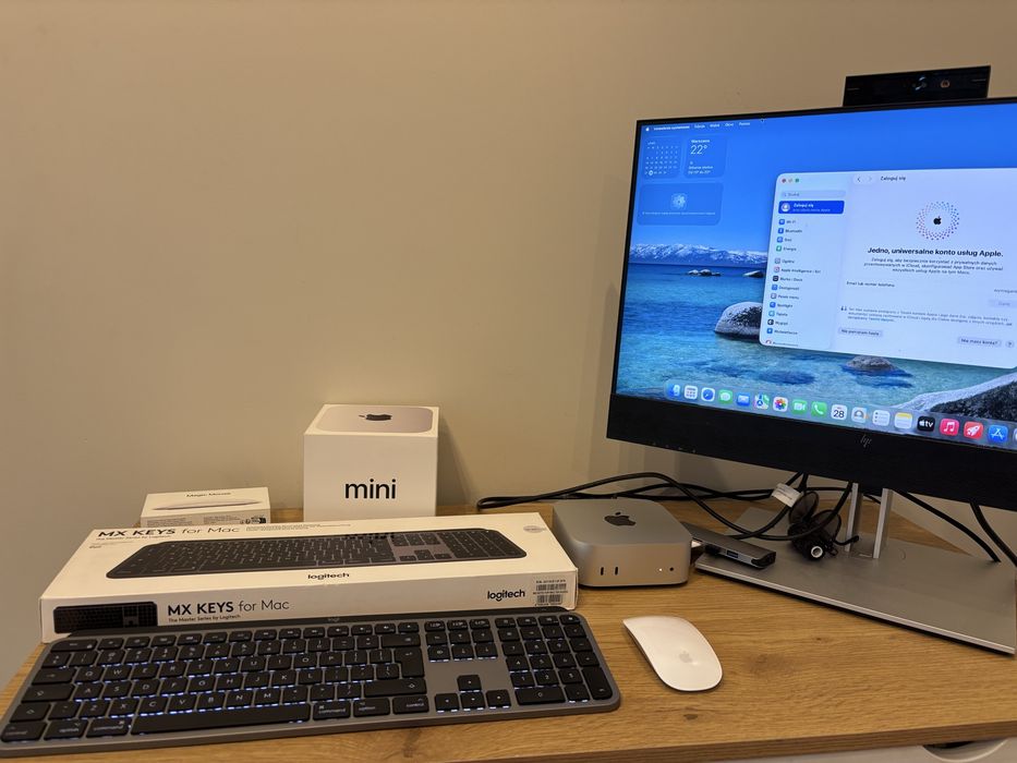 Zestaw Mac Mini M4 + Magic mouse 2 + MX keys for Mac, na gwarancji