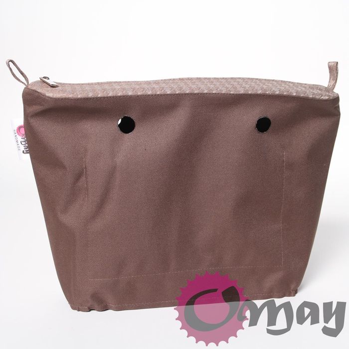 organizer OBAG STANDARD +OPASKA pepitka brąz jasnobrązowa OMAY