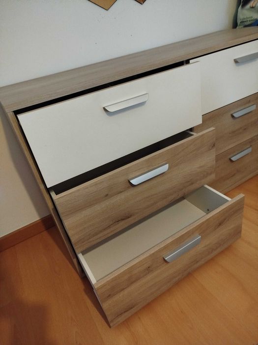 Cómoda quarto 6 gavetas