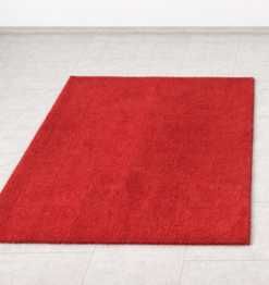 Tapete vermelho sala felpudo