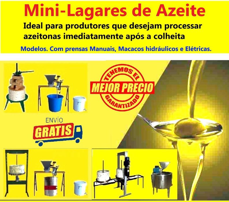 Lagar de Azeite a Frio Prensa Eletro Hidráulica