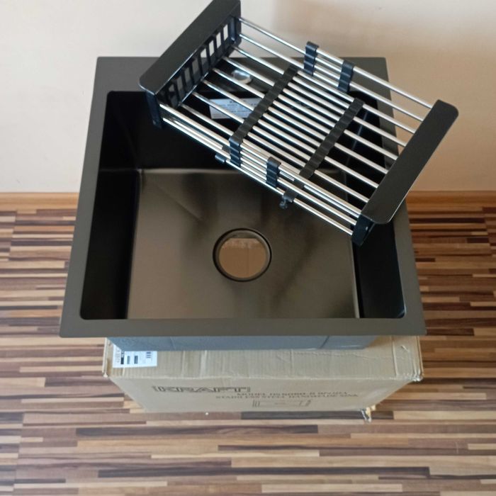 Мойка для кухни 50/50 см, нержавеющая сталь 3 мм, есть сифон, крепеж