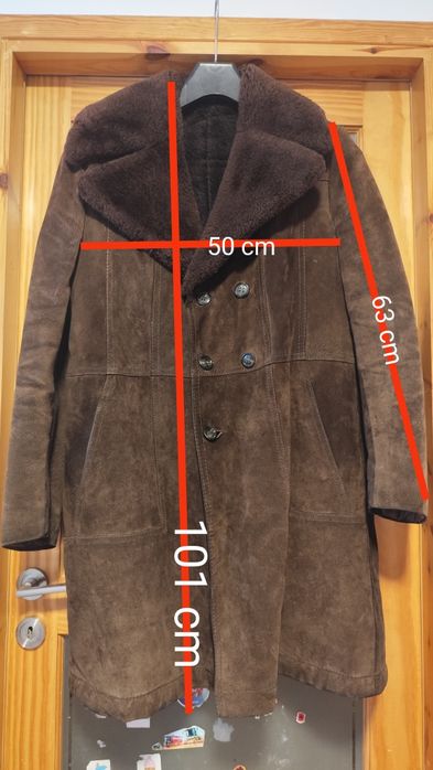 Kożuch męski PRL ciepły