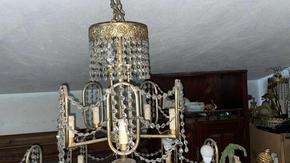 Candeeiro cristal vintage