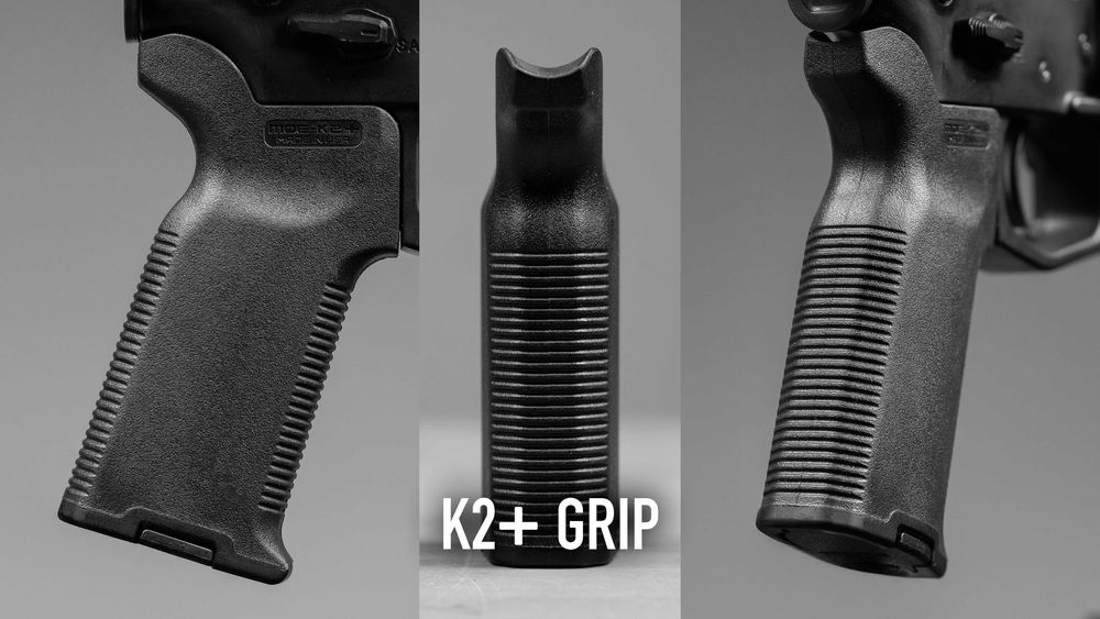 Руків’я пістолетне Magpul MOE-K2+ AR15 Чорна, прогумована