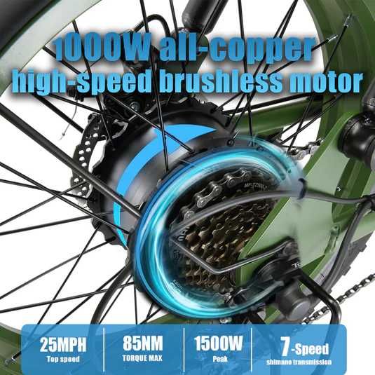 Bicicleta Elétrica Suspensao dupla 1000w 48v Keteles K880