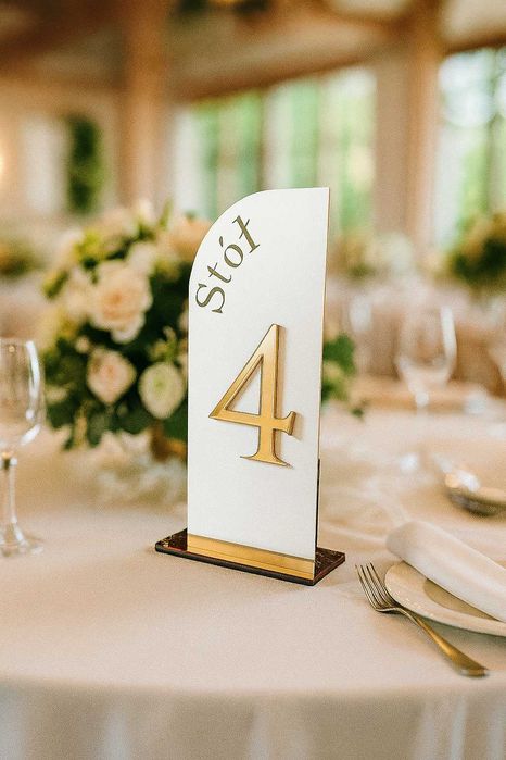 Numery na stoły Numerki Stolików Na Wesele Ślub Chrzest