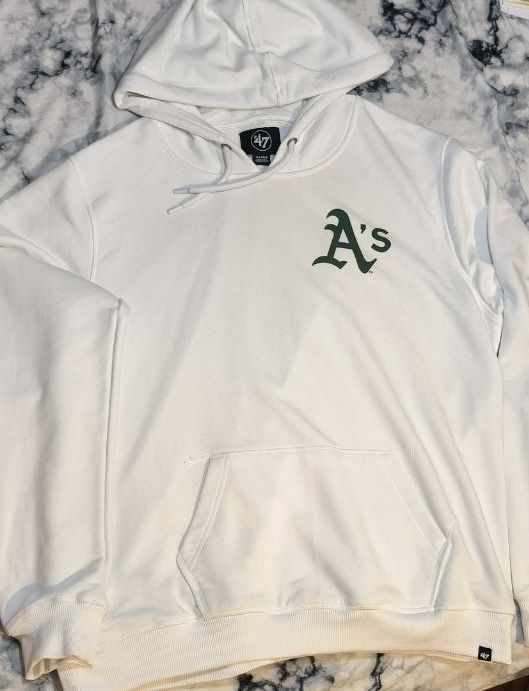 Білий пуловер з капюшоном MLB Oakland Athletics 47 BRAND