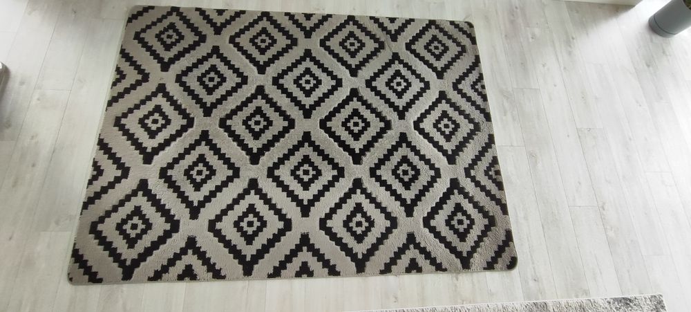 Dywan 160x220 szaro czarny