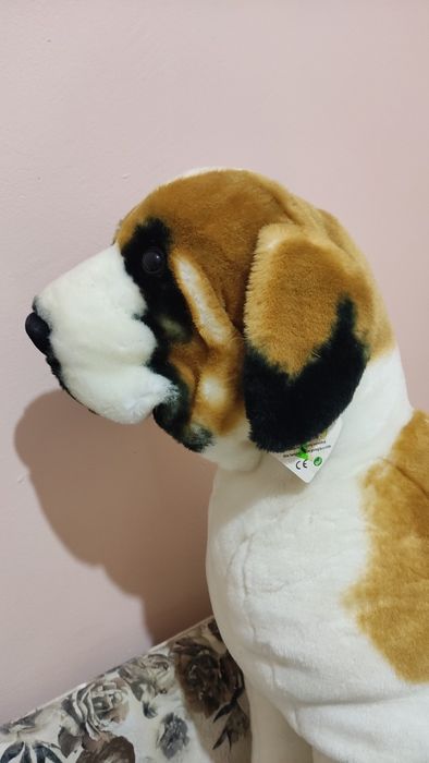 Собака м'яка реалістична іграшка