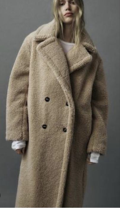 Шубка тедді коричнева