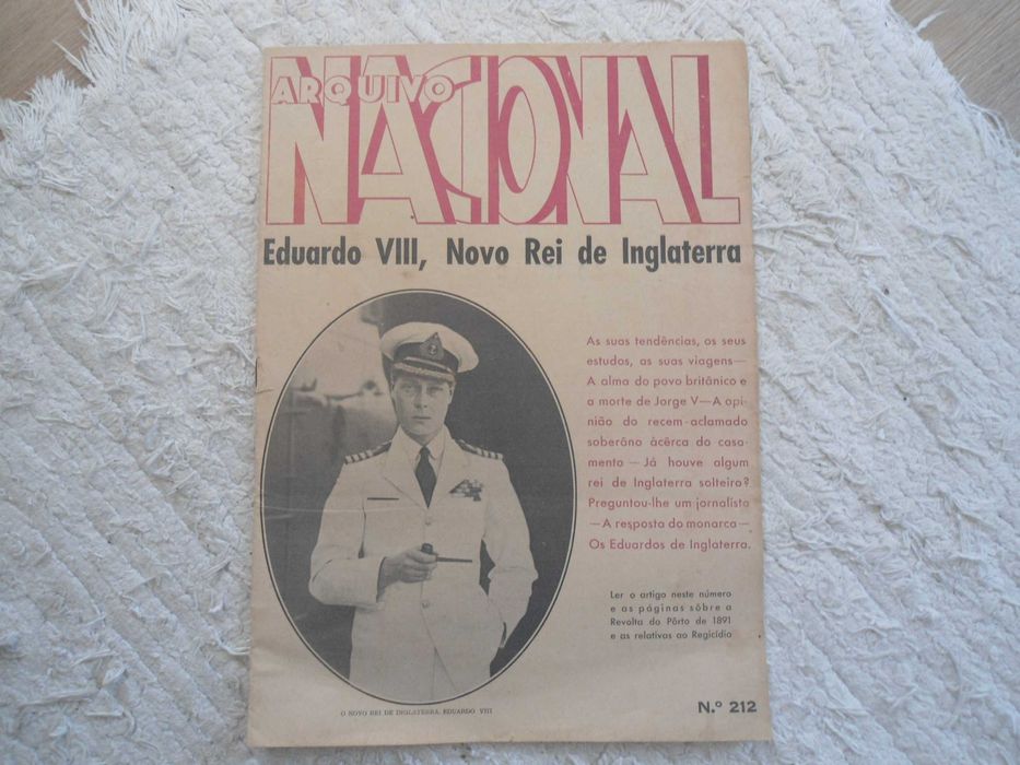 Revista Arquivo Nacional nº 212, ano V, 29/1/1936