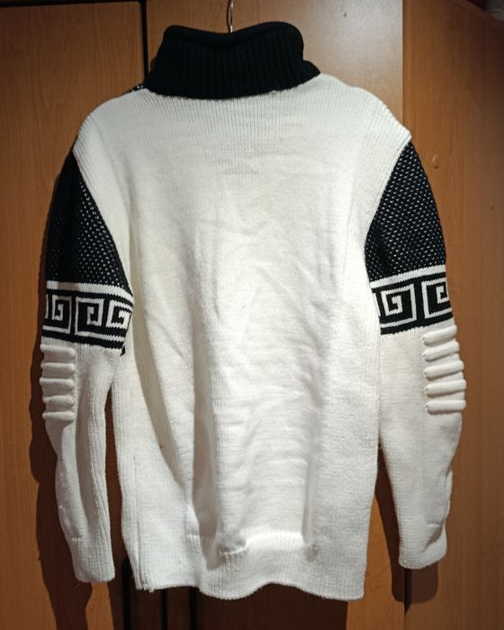 Gruby męski sweter wełniany bluza nowy 3xl