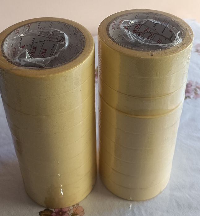 малярний скотч 25мм 30м silk жовтий
