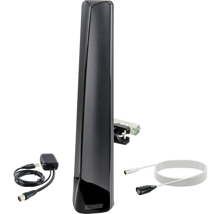 Aktywna antena zewnętrzna do TV naziemnej DVB-T2/T HD 4K dab+ 50km