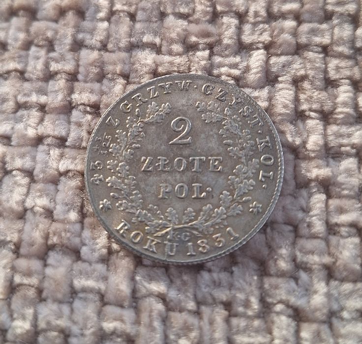 Piękna moneta 2 złote 1831 Królestwo Polskie kopia