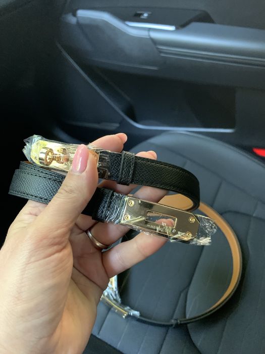 Ремінь Hermes Kelly, чорний