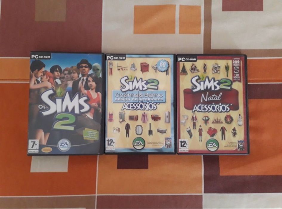 Jogos PC Sims 2 e Sims 3, Jogo de base, Packs de Expansão e Acessórios