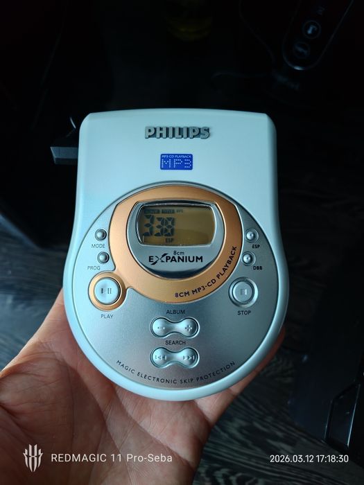 Unikat Philips exp401 8cmMP3 odtwarzacz discman mini dyski