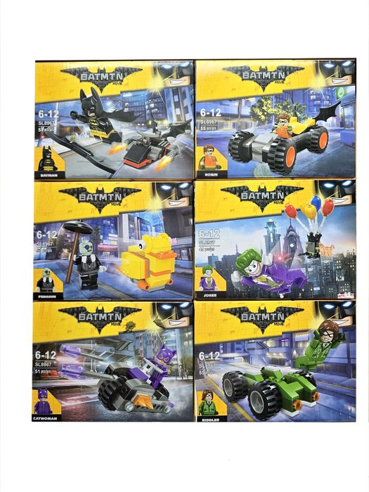 Nowe klocki duży zestaw Batman Robin Joker Riddler kompatybilne z Lego