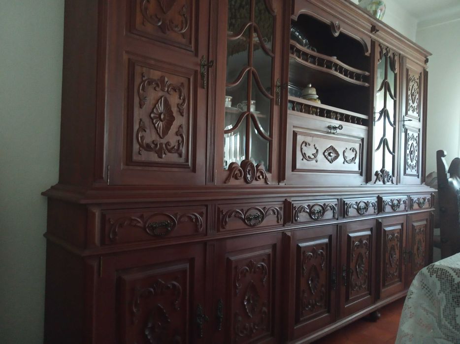 Móvel & Mesa Sala de Jantar em Mogno Vintage 70´s