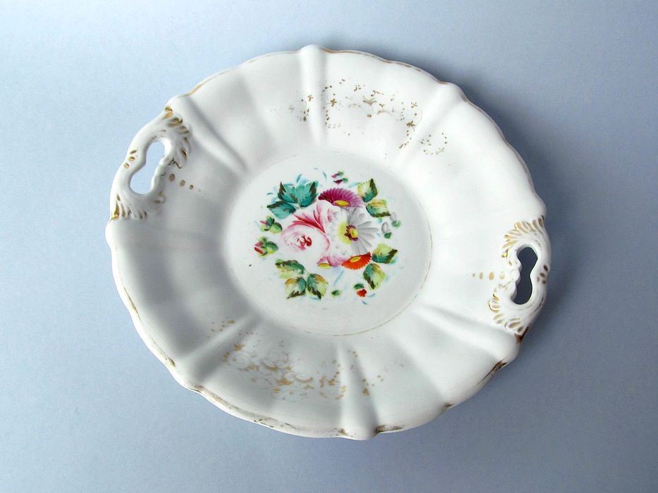 śląska malowana patera porcelanowa xix wiek