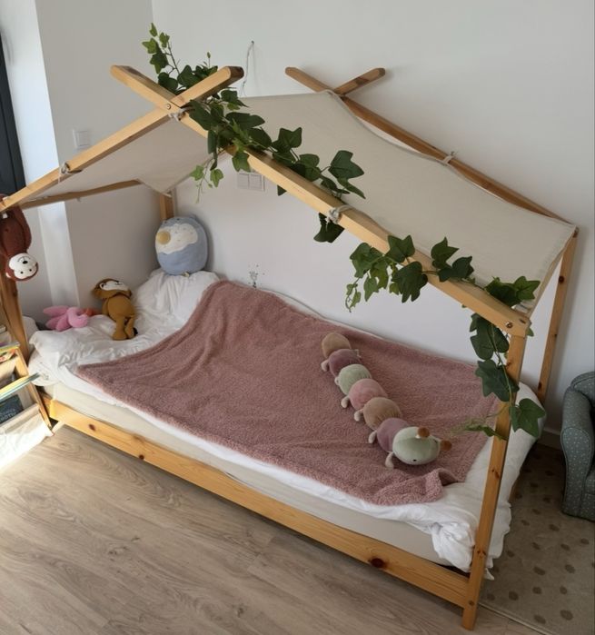Cama Montessori 98x195 + colchão + protetor de colchão