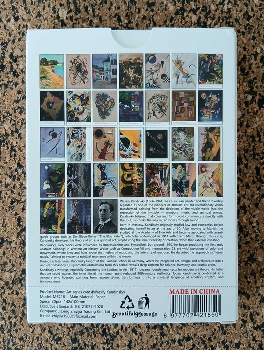 30 Postais de obras de arte de Wassily Kandinsky