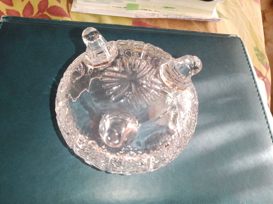 Міні Салатник на ніжках скло нарізне