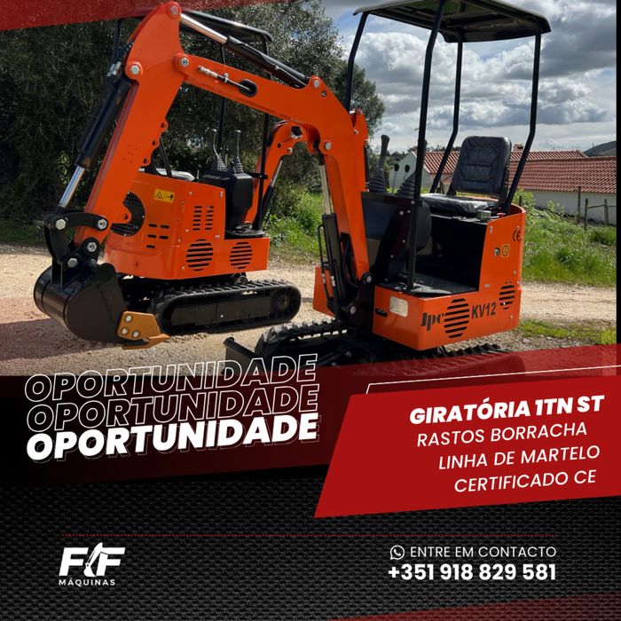 Mini Giratoria 1000kg Diesel standard NOVA 0H / Linha de martelo