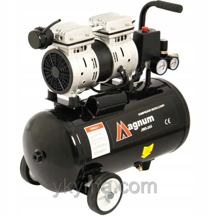Компресор безмасляний 2-х поршневий MAGNUM 24 л 550 Вт 8 бар 110 л/хв