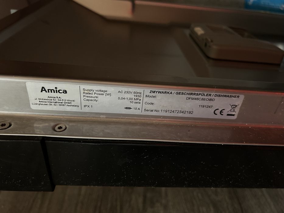 Zmywarka „Amica” model : DFM46C8EOiBD