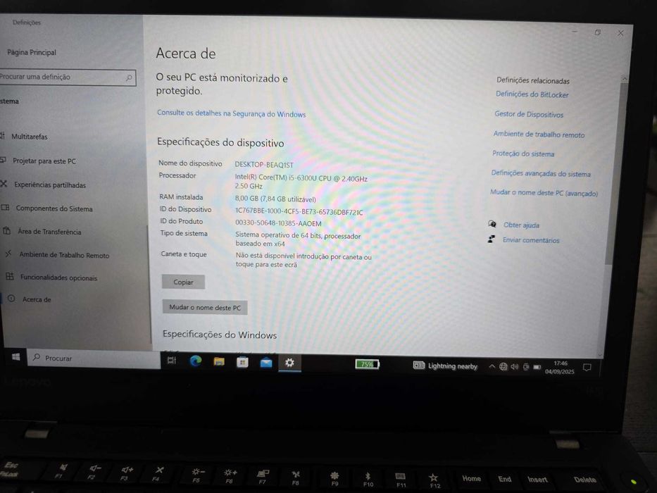 Lenovo ThinkPad T470 - Portátil Profissional e Fiável