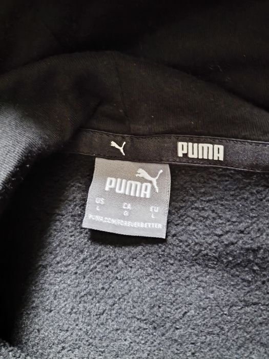 Puma czarna bluza z kapturem stan bdb