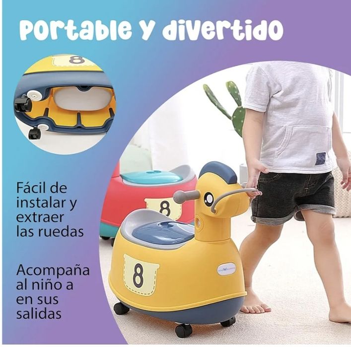 WC portátil,Penico, cavalo de brincar, para criança dos 1 aos 6 anos
