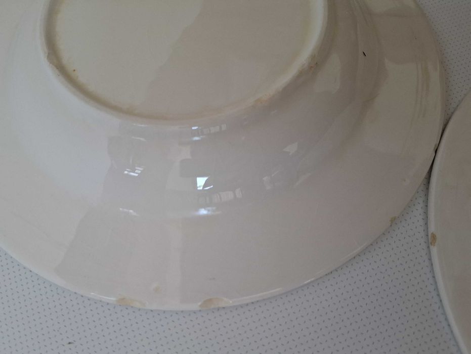 4 Pratos Sopa vintage, com padrão Cavalinho cor azul, Fábrica Sacavém