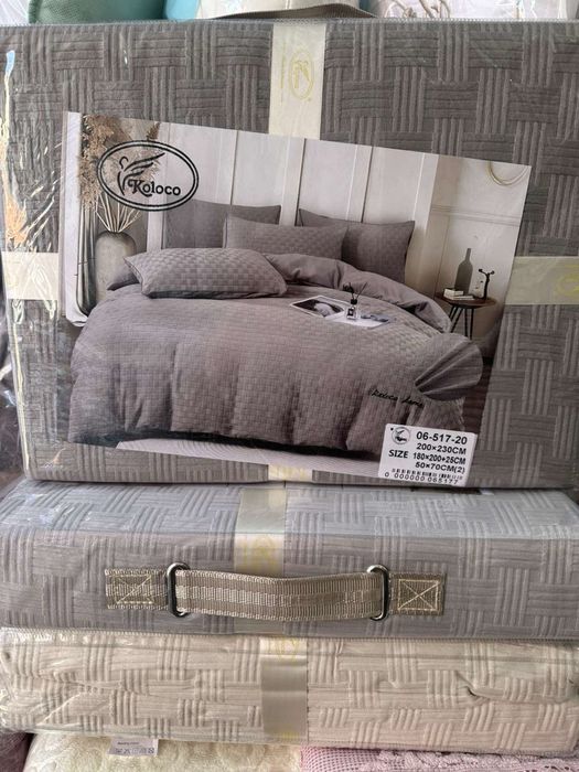 Бавовняна муслінові комплекти білизни "на резинці" «Плетінка» Koloco