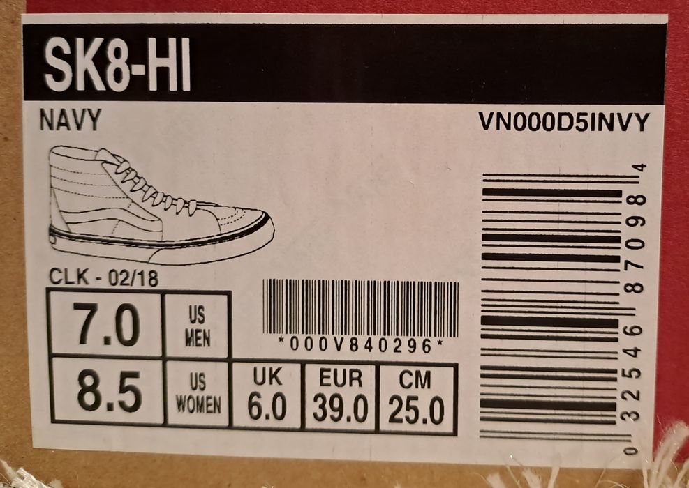 Sneakersy chłopięce Vans r. 39