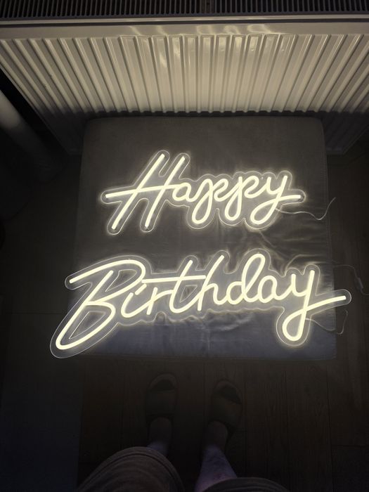 Napis Led Happy birthday XXL na wynajem