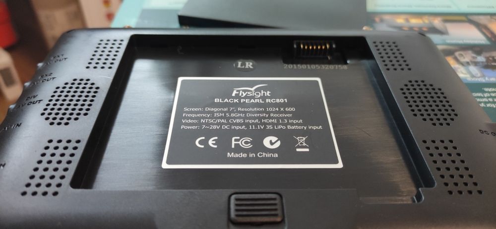 Monitor Flysight 7" RC801 Black Pearl