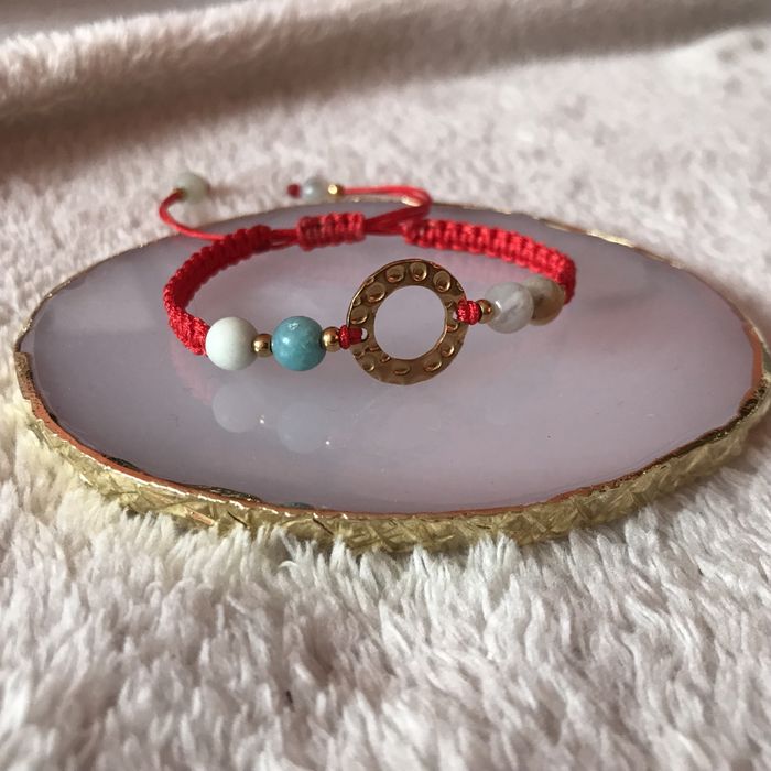 Bransoletka damska z amazonitem regulowana