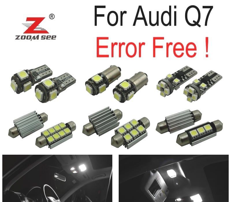 KIT COMPLETO DE 24 LÂMPADAS LED INTERIOR PARA AUDI Q7 4L S LINE 2005 -2014