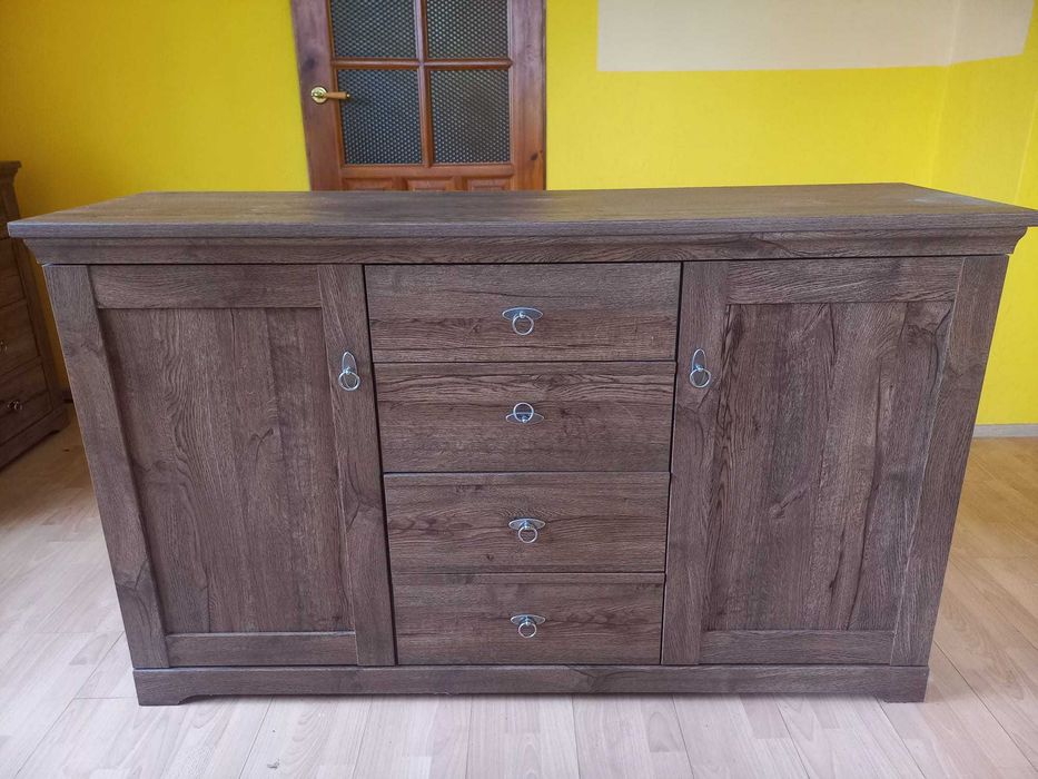 Duża komoda patras ciemny dąb orzech