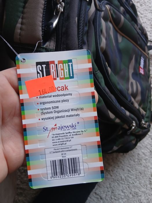 Nowy plecak młodzieżowy,
