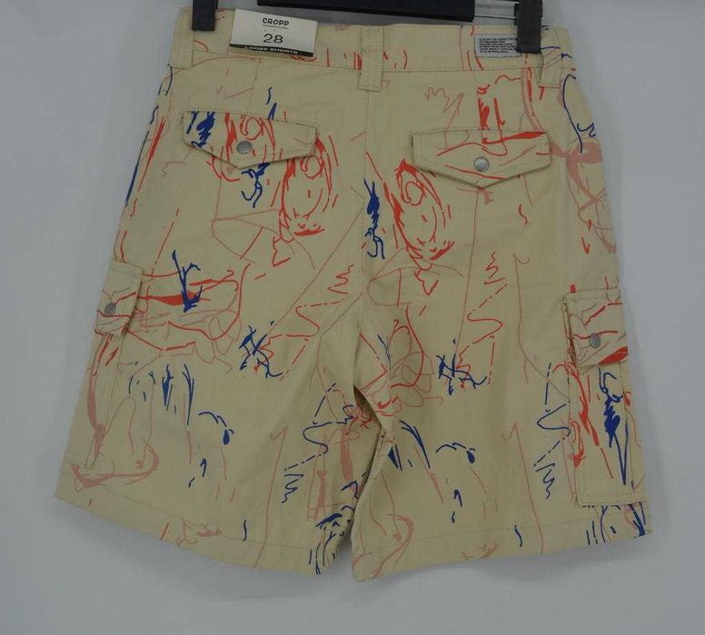 Jeansowe spodenki z printem Cropp loose shorts 28