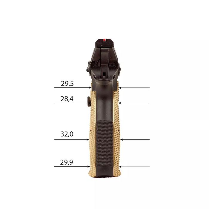Eemann Tech Ultimate Brass Long Grips for CZ - Tamanho L - IPSC