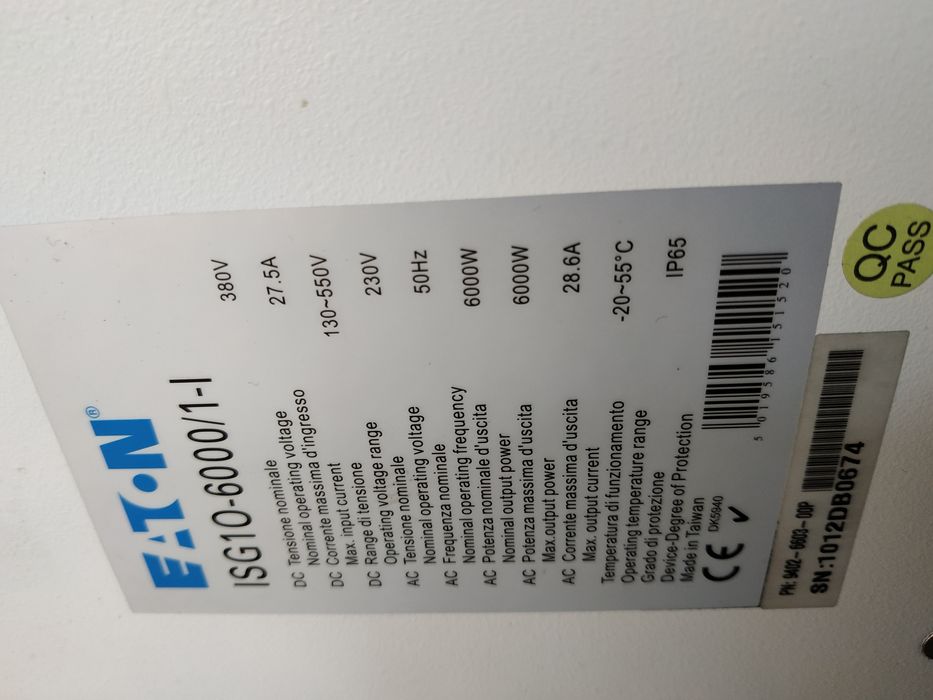 Сетевой инвертор EATON ISG10-6000/1-I 6кВт под Зелёный Тариф