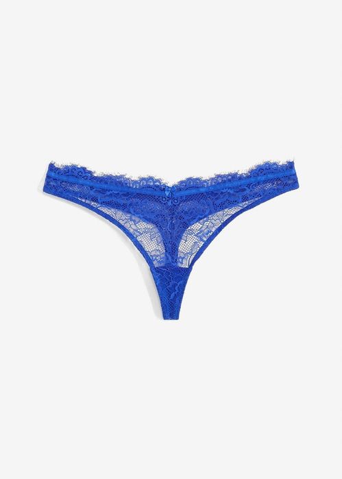 B.P.C niebieskie stringi z koronkowe ^40/42