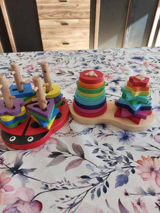 Zestaw układanek drewnianych