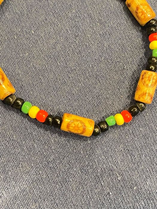 Bransoletka męska damska rasta koraliki boho etno na gumce